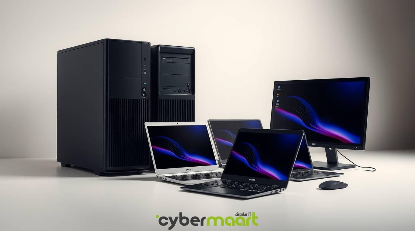 Computer e monitor in esposizione