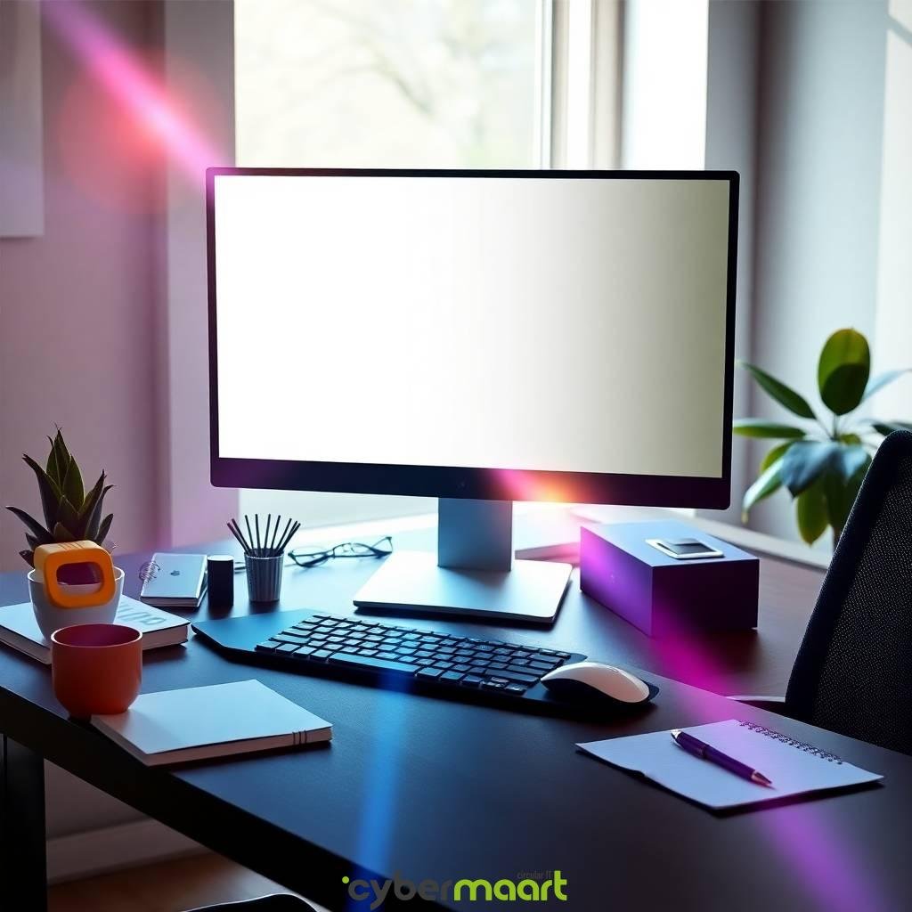 Monitor su una scrivania di un ufficio